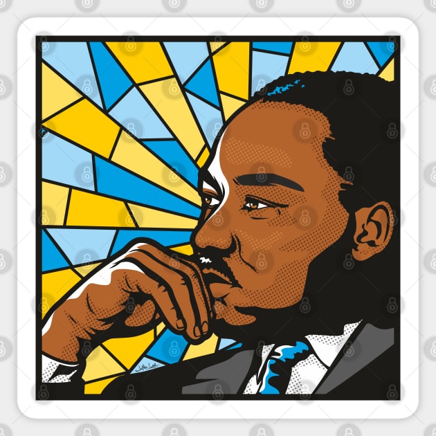 Martin Luther King Sticker by Jamie Lee Art